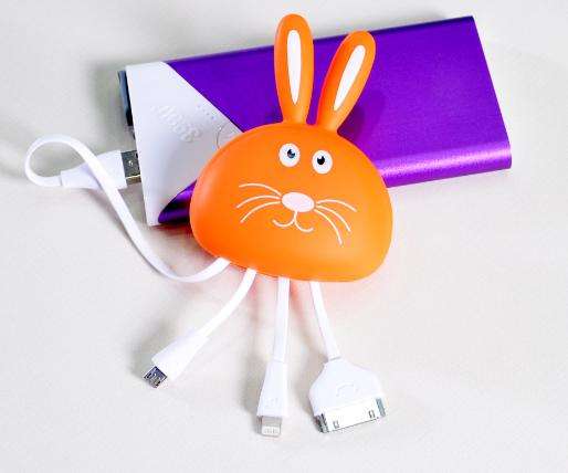 Multifunctional Silicone Mobile Phone Travel Charger Line /SH014