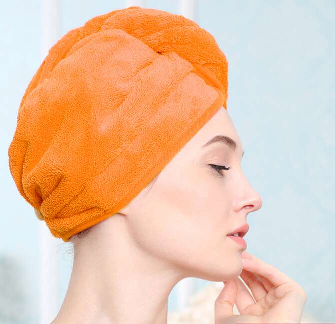 Bamboo Fibre swift absorbing water hair towel   BDSH235